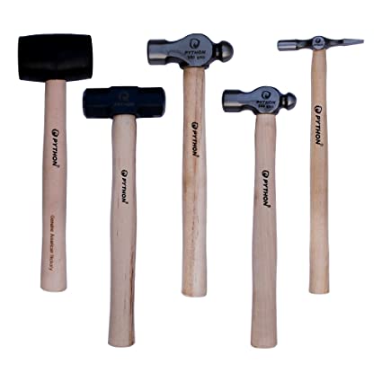 PYTHON steel Hammer Home Kit with American Wood Handle - 5 Pcs Set